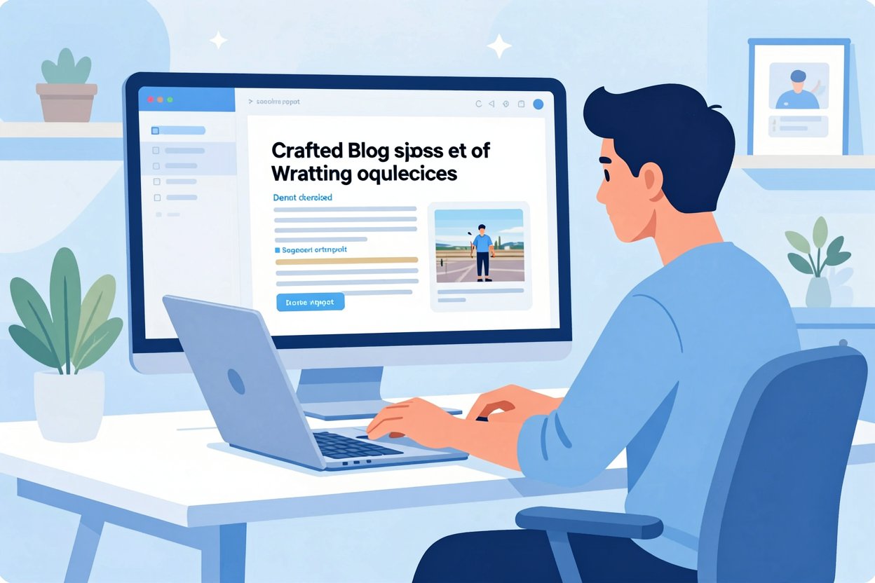 Best AI writing tools dashboard with a drafted blog post and suggestion highlights