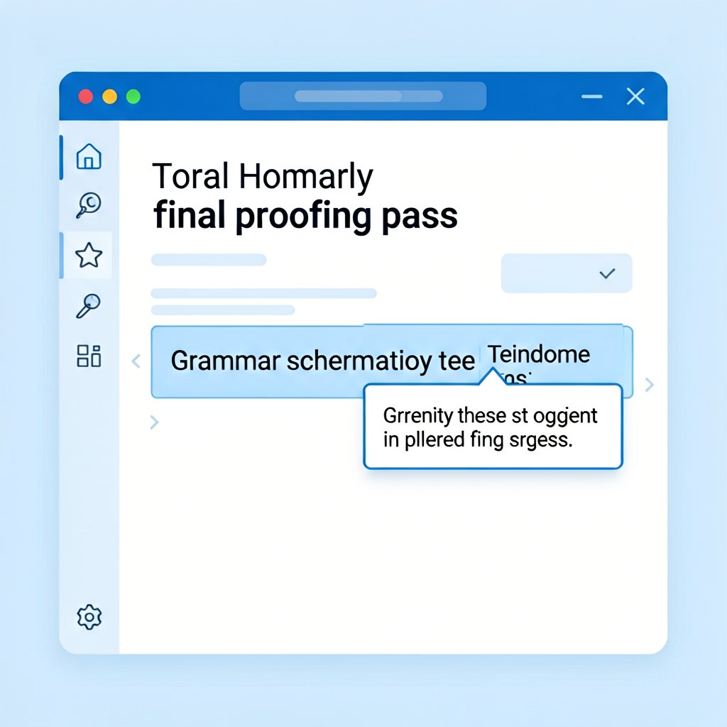 AI writing tools running a final proofing pass on a paragraph